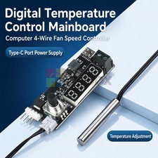 5V 12V 5A 4-Wire PWM Fan Speed Control Module Smart Temperature Control Display
