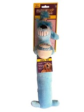 Multipet Loofa 12" Blue Birthday Dog Toy Long Holiday Squeaker Ultra Soft Plush