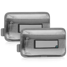 [HOOK-BACKED]2-Pack 9" x 5" Tactical Mesh Pouch Gear Storage Backpack Organizer