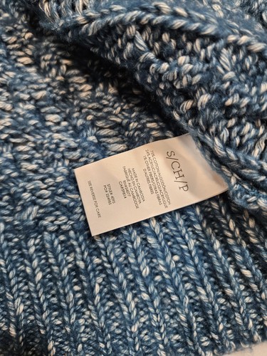 Cabi Astral Strickjacke Cropped kastig meliert blau Zopfmuster Gr. Small - Bild 6 von 9