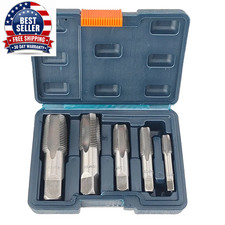 5-Piece NPT Pipe Tap Set, Professional Pipe Taps Set, Precision Threading Tool K