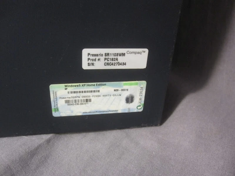 Compaq Presario SR1103WM Intel Celeron 2.53, 256MB RAM, 37GB HDD - Needs OS - Image 3 of 4