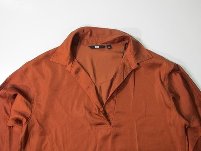 uniqlo satin blouse