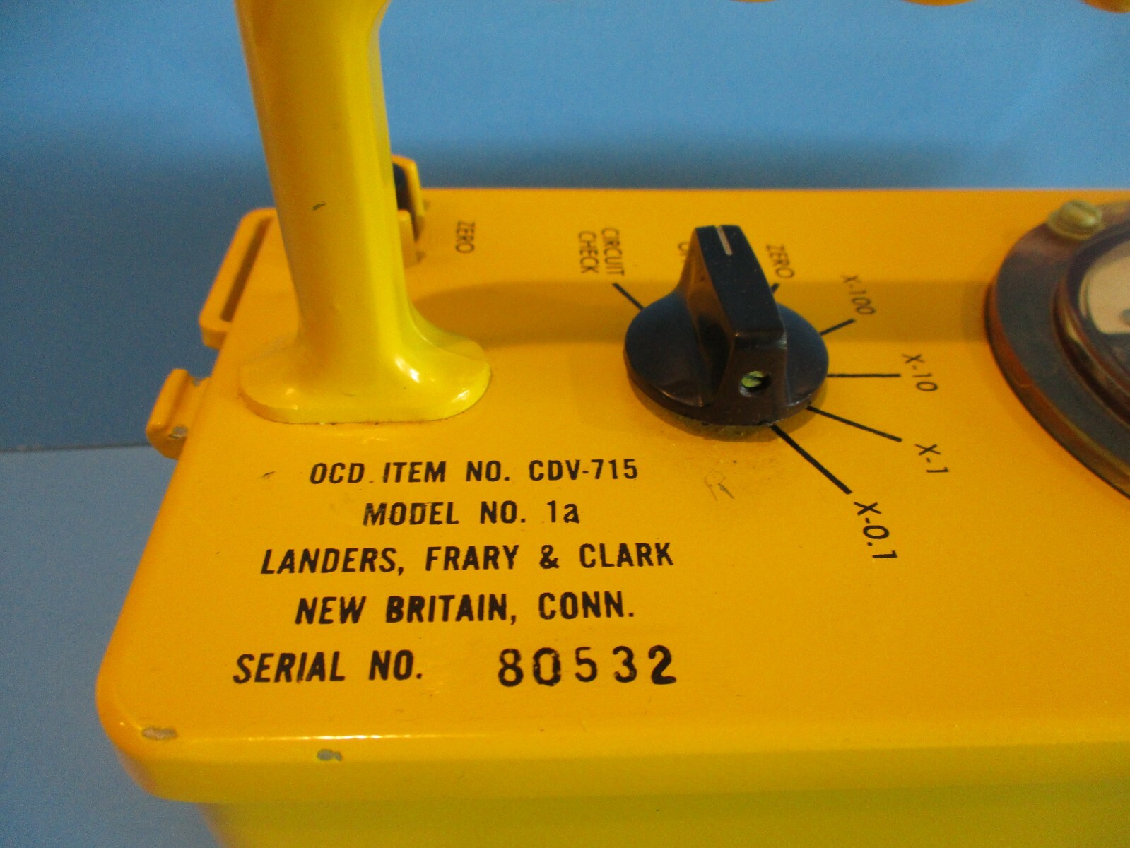 LANDERS, FRARY & CLARK Radiological SURVEY METER CDV-715 1A GEIGER COUNTER s l1600 - LANDERS, FRARY & CLARK Radiological SURVEY METER CDV-715 1A GEIGER COUNTER