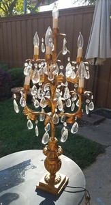 crystal chandelier table lamp