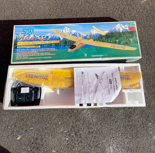 SDM Yellow Bee RTF Electric Remote Control R/C Airplane 92304 Brand New Vintage