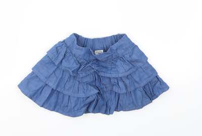 Matalan Mädchen blau Baumwollmischung Schlag Rock Größe 12-18M