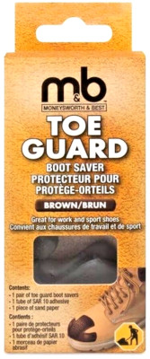Moneysworth & Best Quality Shoe Toe Guard Boot Saver - Color Brown Small 1 Pair