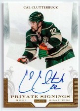 2011-12 Panini Private Signings #CC Cal Clutterbuck AUTO - Minnesota Wild - (B)
