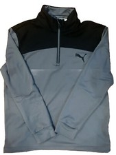 PUMA Boys 1/4 zip color block pullover size L