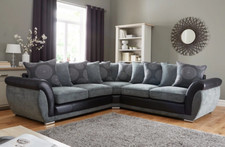 The Very Home Danube Fabric and Faux Snakeskin Corner Group Sofa RRP £1199