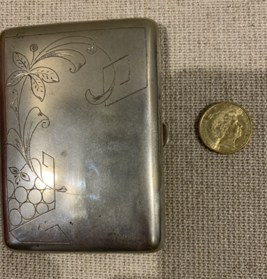 alpacca cigarette case Alpacca Cigarette Case Antique 1914