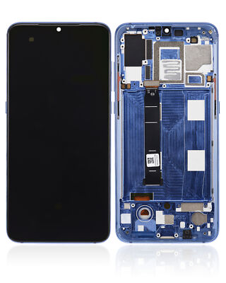 OLED Assembly With Frame Compatible Xiaomi Mi 9 - Ocean Blue - Aftermarket Plus