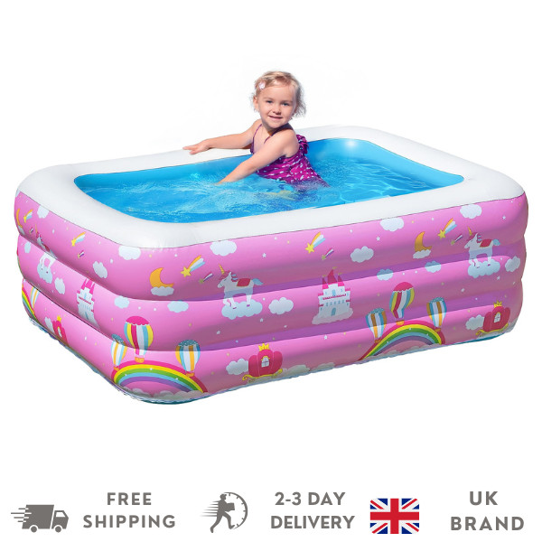 COOZi 1,4 m Niños Piscina Remar Inflable Exterior Agua Jugar Bebé Nadar