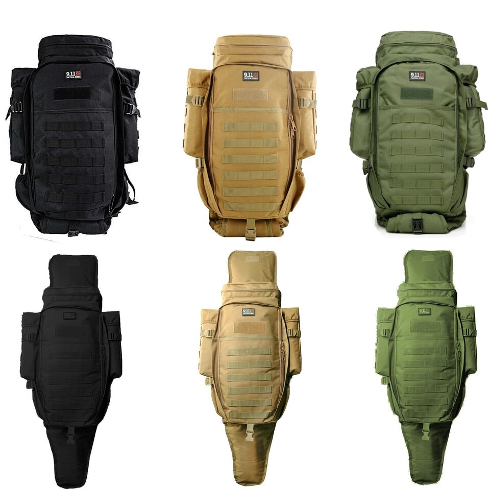 56L Large Military Tactical Backpack  Rifle Army Molle Bag Rucksack Assault Pack