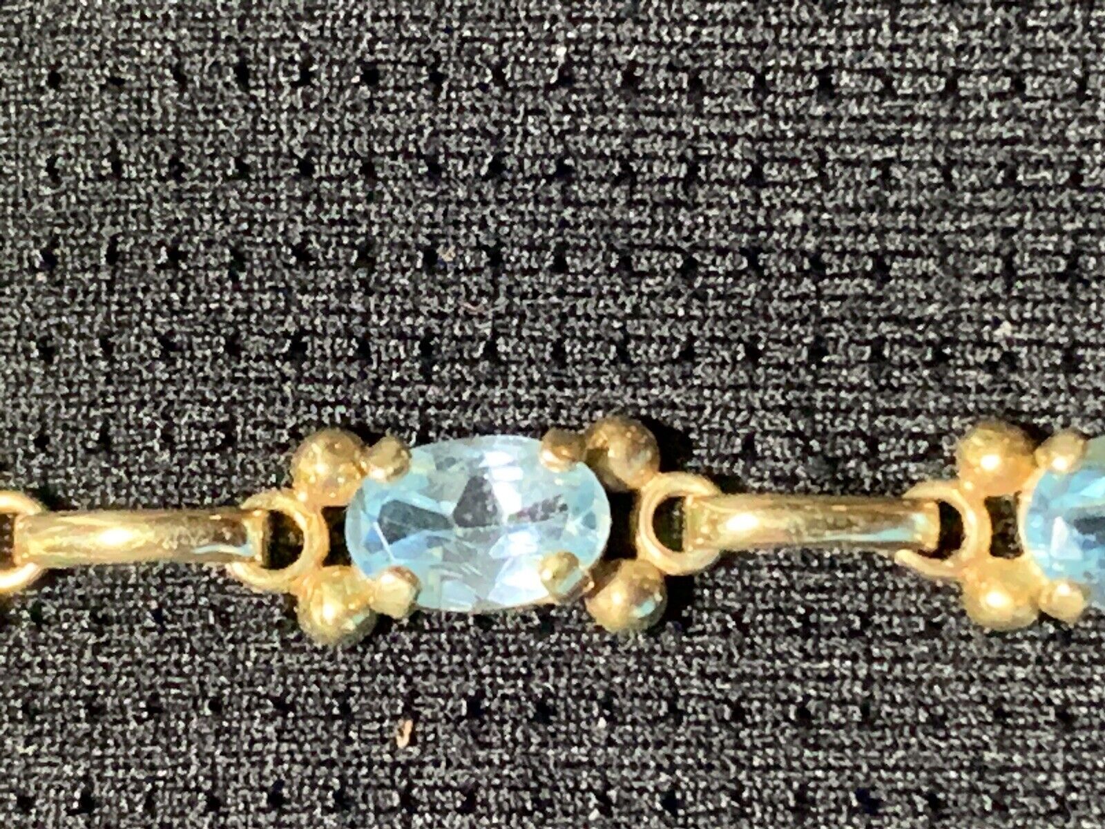 14k gold bracelet With Blue Stones 5.73 grams Imp… - image 3