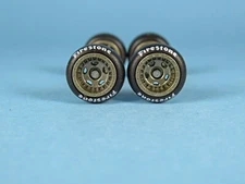 1/64 Wheel & Tire Set Real Riders 5-Spoke Bronze Longer 26.9mm Axles 5B