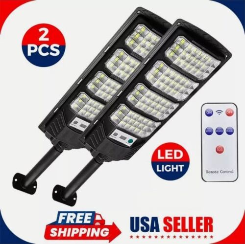 2Pcs Solar Led Light Sunlight Outdoor 4000W Powerful Outdoor Sensor Solar Lamp