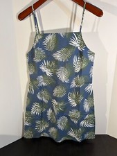 Urban Outfitters Spaghetti Strap Palm Tree Summer Mini Dress Size L
