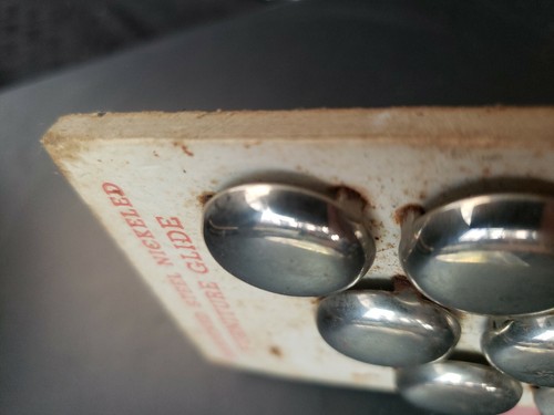NOS Hardened Steel Nickeled Furniture Glide 3/4" - Picture 2 of 3