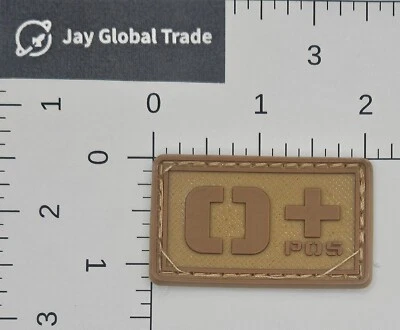 O POS O Positive O + PVC Blood Type Hook & Loop Identification Patch