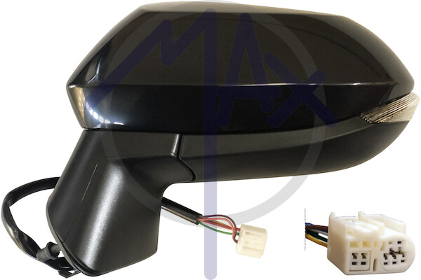 SPECCHIO RETROVISORE TOYOTA COROLLA E210 2019 SX ELET NR/VERN C/FAN 5 PIN