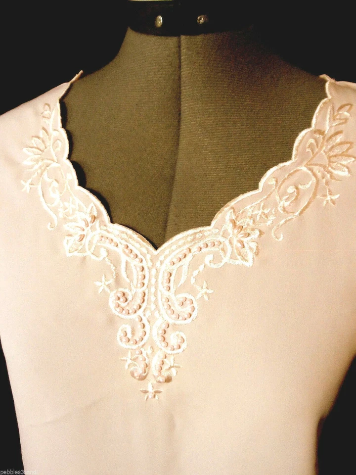 KATHY CHE жемчуг отделки V шеи Топ M розовый зубчатый cami Майка блузка с вышивкой - Изображение 3 из 4