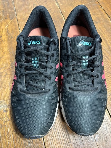 Asics Gel Quantum 180 Womens Black & Laser Pink Sneakers Runners Size US 8.5 - Foto 2 di 10
