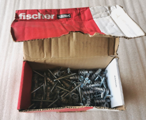 Fischer Metal Self Drilling Plasterboard Fixings Countersunk 50mm Screws 1/2 Box - Afbeelding 1 van 5