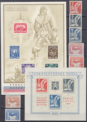 CZECHOSLOVAKIA - 1945-1949 COMPLETE COLLECTION with SHEETS - JAHRGANG - **MNH**