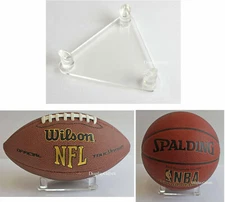 4 PCS-Tripod Acrylic Display Ball Stands for Basketball Football Soccer Bowling