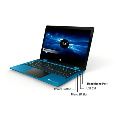Notebook 11.6'' Touchscreen 2-in-1s Laptop, Intel Celeron N4020, 4GB RAM, 64GB HD