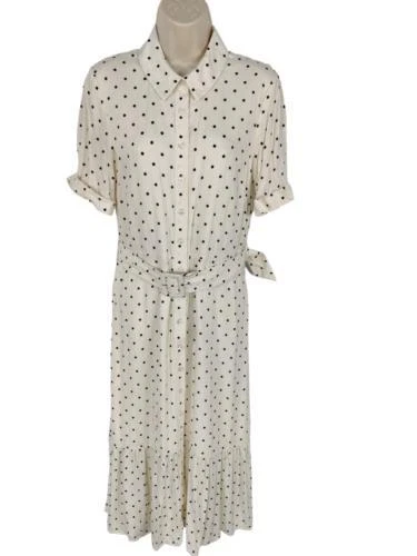 Warehouse mixed polka dot midi cheap dress