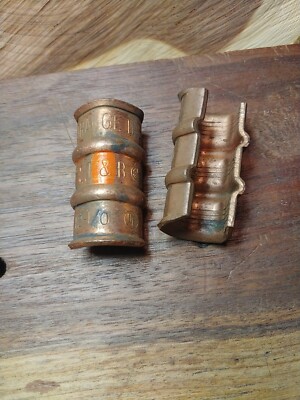 (2) T&B 54740 Copper ''C'' Taps 2-1/0 Orange for 600V Applications Color-Keyed NOS