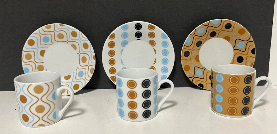 Juego de 3 tazas y platillos de café Home Essentials & Beyond Espresso Collection Foto 2 de 4