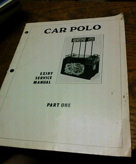 Exidy CAR POLO Arcade Video Game Manual - good used original