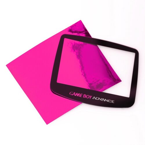 Game Boy Glass Behind Vinyl FX Chrome Pink GBA GBC Advance Color Pocket - Picture 1 of 1