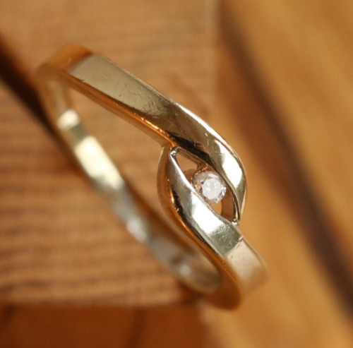 Bypass Ring with a Diamond