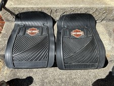 Harley-davidson Bar Shield Universal-fit Molded Front Floor Mats Pair 26x18