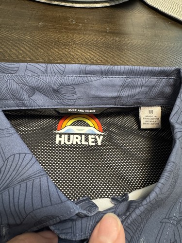 Hurley Men’s Casual Leaf Shirt Medium New - Picture 4 of 8