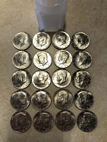 Roll of 20 Kennedy Half Dollars – 40% Silver  - 1965 All from OBW uncirculated