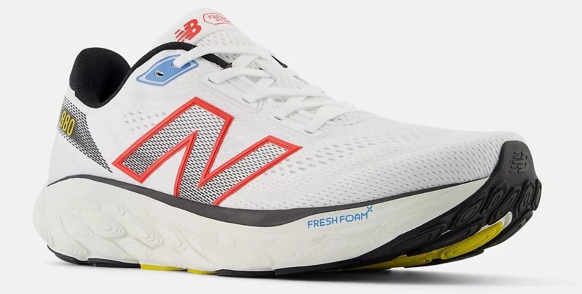 NEW BALANCE 880 V14 SIZE 16 D 2E 4E WHITE RED FRESH FOAM X RUNNING SHOE M880C14