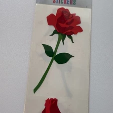 Mrs. Grossmans Red Rose Stickers Sheet Large Three Sheets Per - Open 2 Bundle