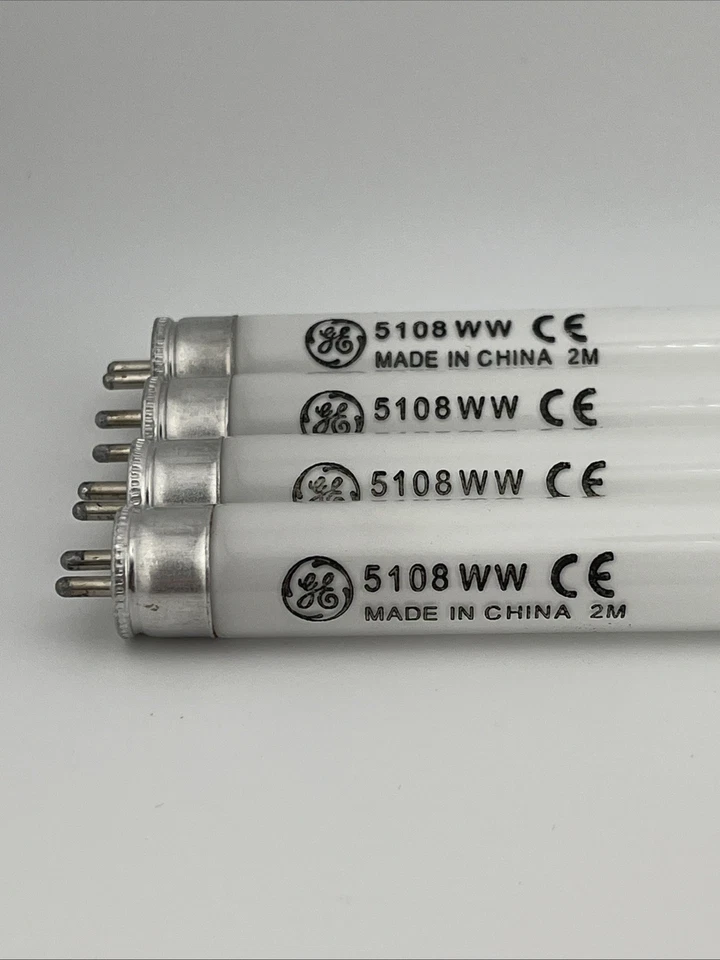 4 Pack GE F8T5 WW T5 8W Warm White 12” Bulbs - Image 2 of 4