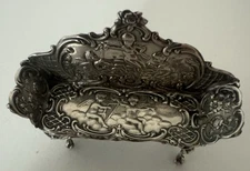 Adorable Antique VTG Sterling Ornate Doll House Sofa Hallmarked 