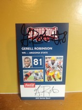 2012 Gerell Robinson Signed Senior Bowl Rookie Card...Arizona St. rookie card picture
