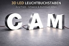 LED Leuchtbuchstaben 3D beleuchtet | Acryl Front & Dibond | Logo Firmenschild