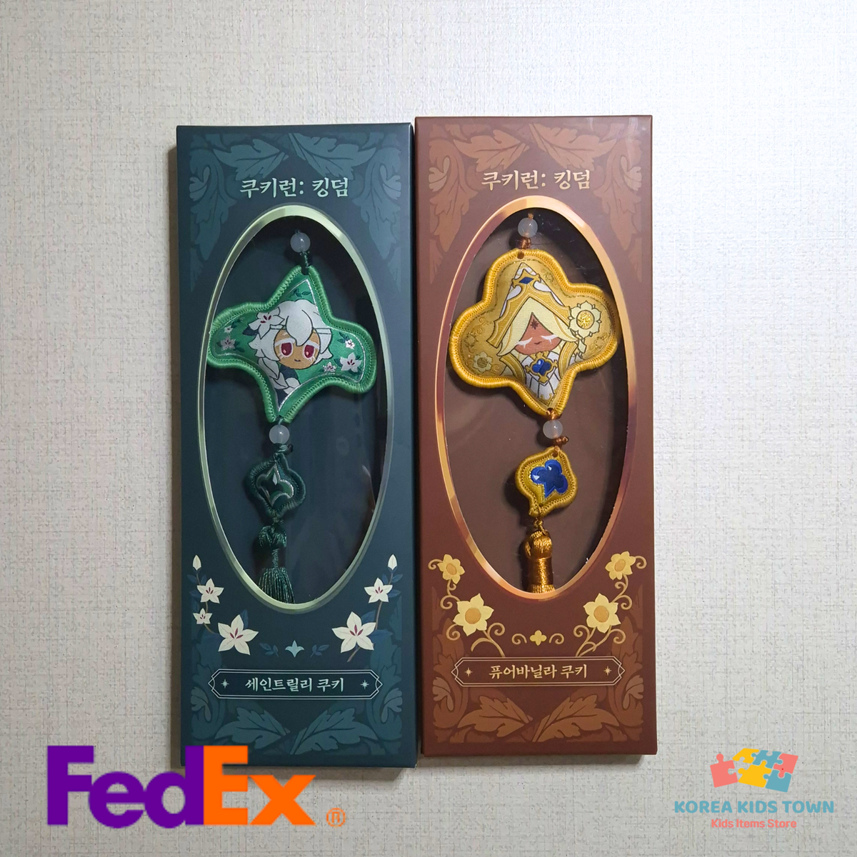 【韓国限定】セイントリリークッキー マープルショップ アクキー2点セット Cookie Run Official Korean Norigae Embroidery Keyring Saint Lily