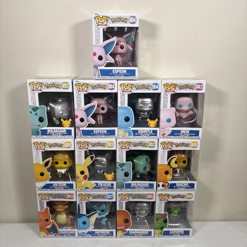 Funko POP Pokémon - Pikachu Charizard Mewtwo Mew Eevee Caterpie — 13 in all