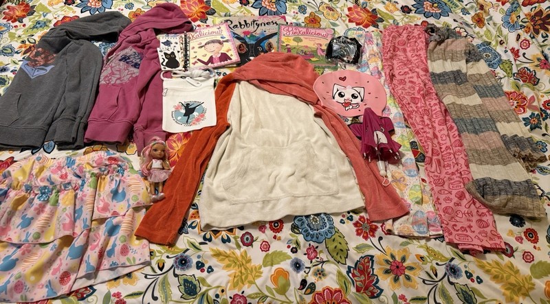 Lot Spring Capsule Curated 7/8 Girls Clothing, Toys, Books - Pinks